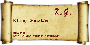 Kling Gusztáv névjegykártya